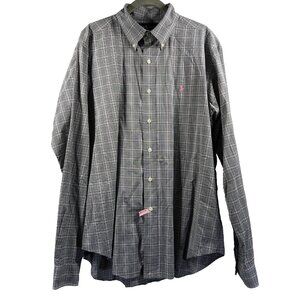 Ralph Lauren Mens Dress Shirt Size Large Pink‎ Pony Plaid Long Sleeve Button Up
